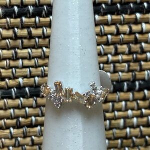 Bomb Party OG Ring Smoky Topaz on Rhodium Plating Women's Ring